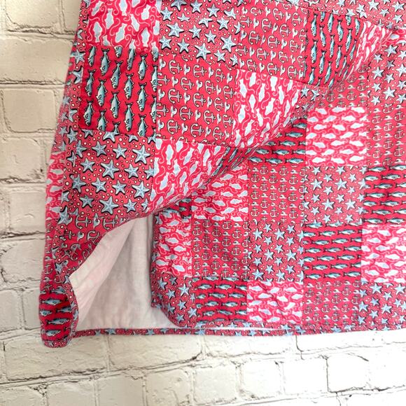 Vineyard Vines Wms 2 Nautical Themed Patchwork Faux Wrap Mini Skirt Preppy - Picture 5 of 8